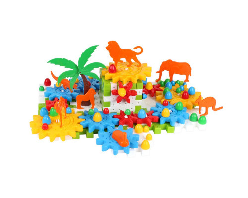 Дитячий набір конструктора "Шестерні з тваринами" 3763TXK 118 деталей