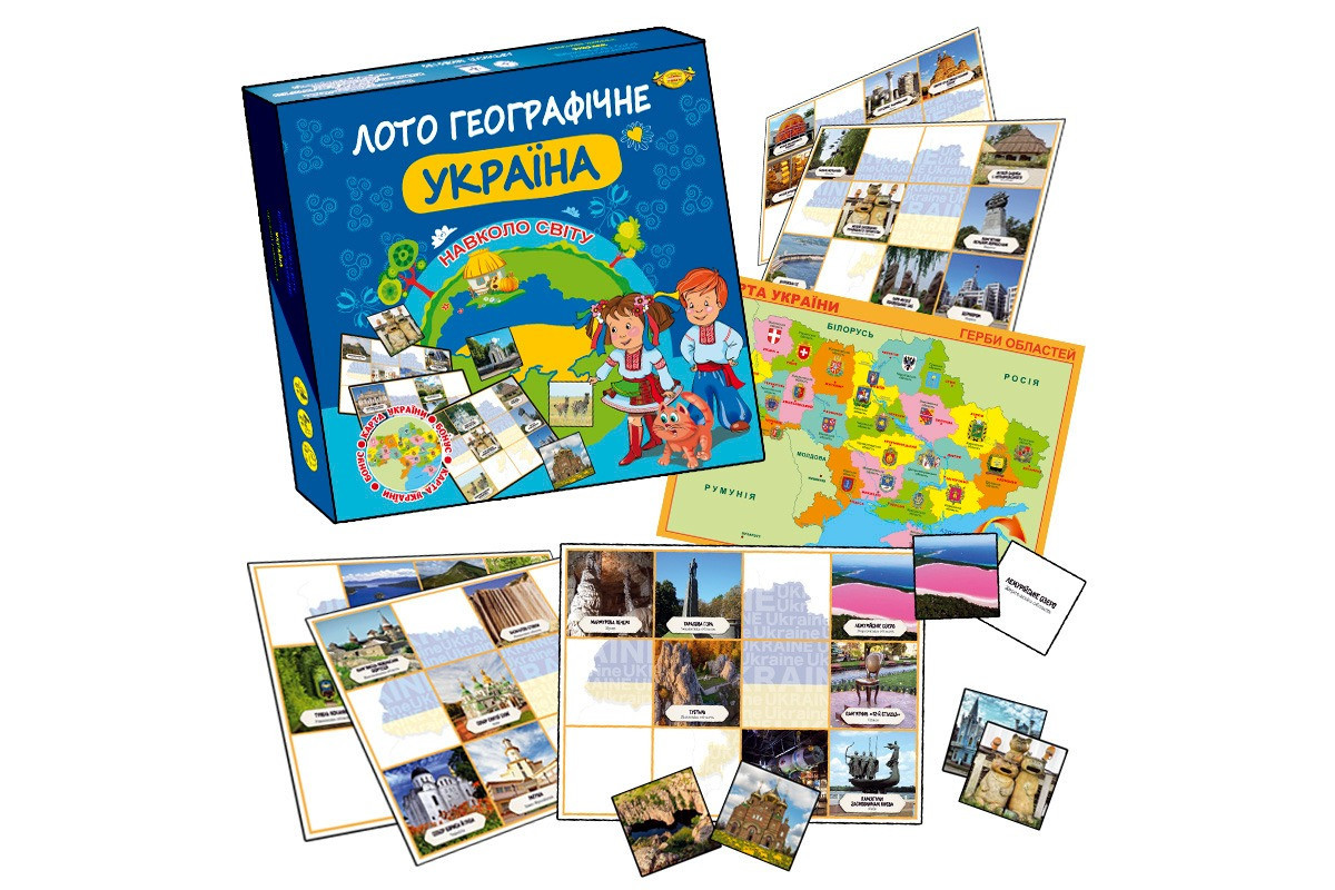 Игра "Лото географическое. Вокруг света. УКРАИНА" Мастер MKB0150 Укр