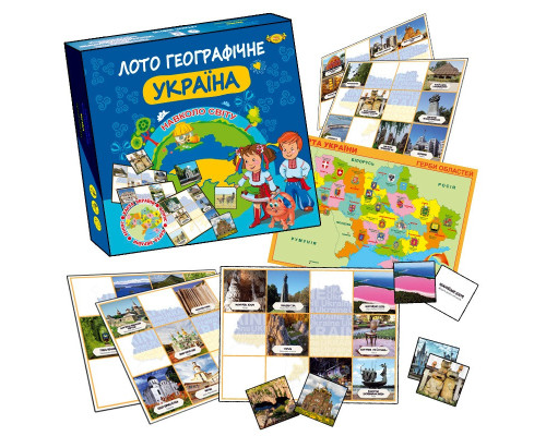 Игра "Лото географическое. Вокруг света. УКРАИНА" Мастер MKB0150 Укр