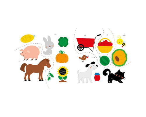 Розвиваюча книжка Мої перші слова На фермі 1829002 з наклейками