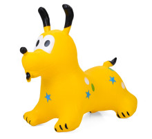 Детская игрушка-прыгун "Собачка" MS 4161(Yellow) резина, до 20 кг