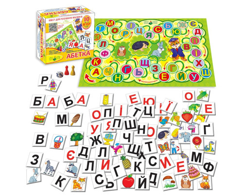 Дитяча розвиваюча гра-квест "Абетка" 84412, 10 ігор в 1