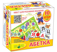 Дитяча розвиваюча гра-квест "Абетка" 84412, 10 ігор в 1