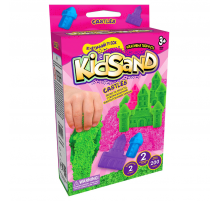 Кінетичний пісок KidSand KS-05-01U, 200 г в наборі  Рожеві замки