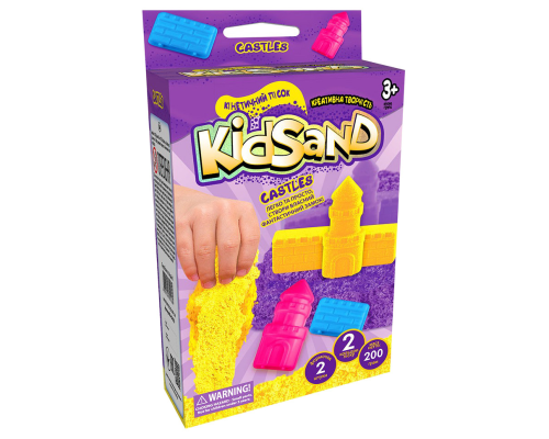 Кінетичний пісок KidSand KS-05-01U, 200 г в наборі  Фіолетові замки
