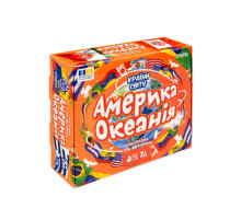 Настольная игра Страны мира Америка и Океания 31104 карточки 72 шт, кубик