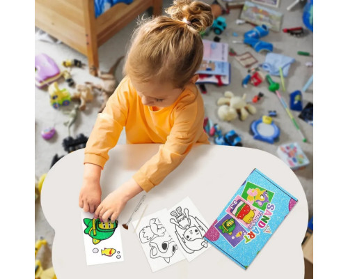 Детский набор для творчества картины из песка 9 в 1 KP-004 на картоне