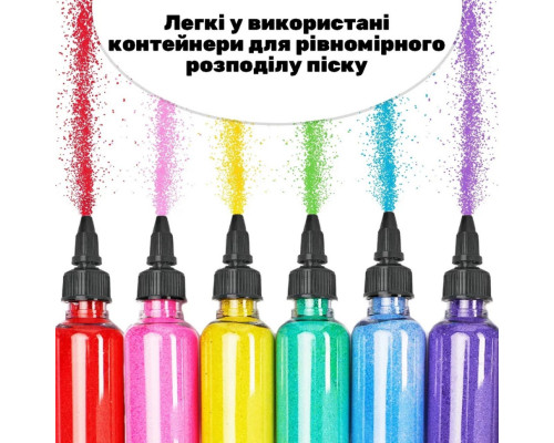 Детский набор для творчества картины из песка 9 в 1 KP-004 на картоне