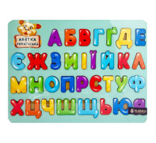 Дерев'яний пазл-вкладиш "Абетка-зелена" 3240-04-004, 29х39 см