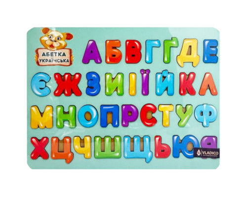 Дерев'яний пазл-вкладиш "Абетка-зелена" 3240-04-004, 29х39 см