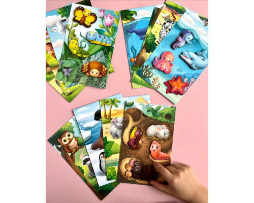 Настільна розвиваюча гра "Лото: у світі тварин" Ubumblebees (ПСФ046) PSF046, 48 фігурних фішок