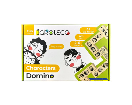 Настольная игра Домино "Персонажи" 900620 от 2 до 6 игроков 45 элементов