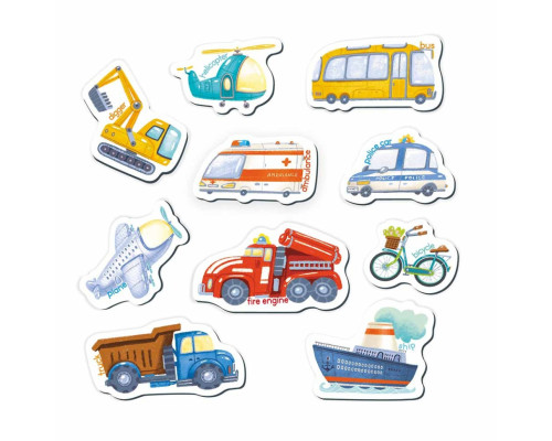 Набір магнітів "Види транспорту" 200266, 10 елементів в комплекті