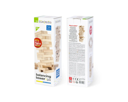 Настільна гра Дженга "Вежа-балансир" Igroteco 900088 54 елементи