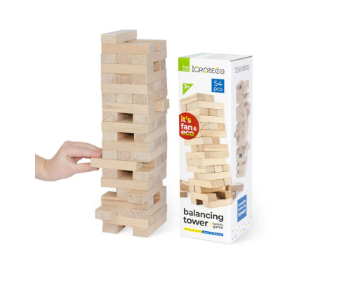 Настільна гра Дженга "Вежа-балансир" Igroteco 900088 54 елементи