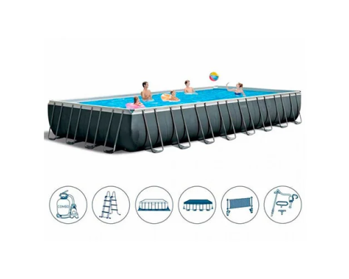 Басейн каркасний "PREMIUM POOL" INTEX 26378 Фільтр-насос, сходи, підстилка, тент