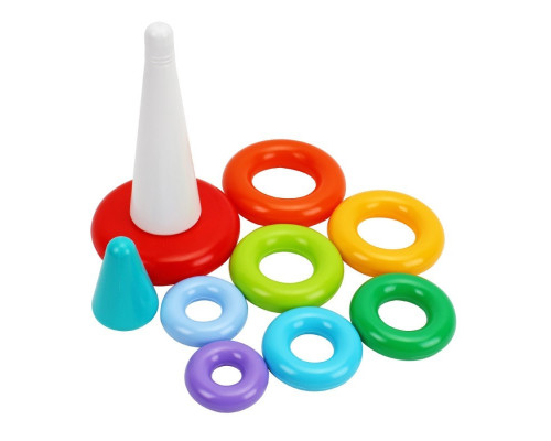 Дитяча іграшка "Пірамідка" 1904TXK видувна, 9 елементів, 31 см