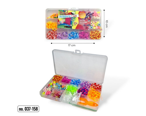 Набор резинок для плетения браслетов 037-158 в пластиковом боксе