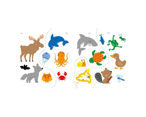 Розвиваюча книжка Мої перші слова Тварини 1829001 з наклейками