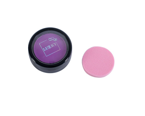 Детский пудровый мел для волос T11913 со спонжем, фиолетовый