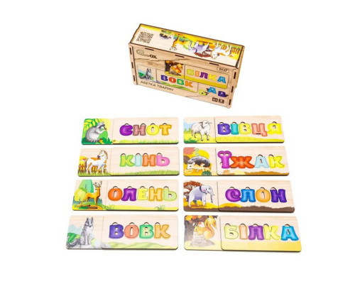 Развивающая деревянная игрушка-пазл Азбука животных Puz-91768