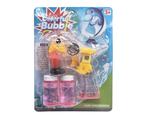 Пістолет з мильними бульбашками Дельфінчик 9618-14 зі світлом та звуком