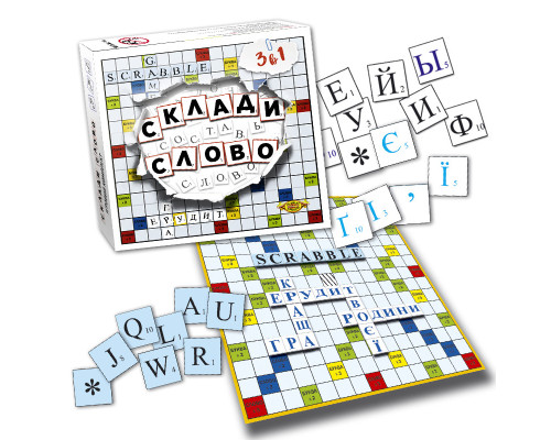 Настольная игра "Составь слово. Эрудит (Scrabble)" MKM0316 от 4-х лет