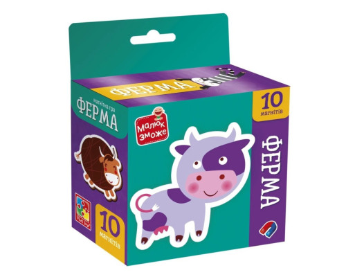 Дитячий набір магнітів "Ферма" VT3106-36, 10 магнітів