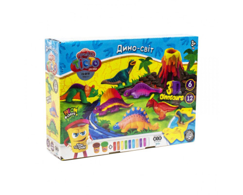 Набір для творчості "Тісто для ліплення" Master Do" Динозавр-6 TMD-10-04U з інструментами