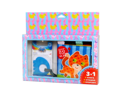 М'яка книжка-шуршалка "Котик" Книжковий хмарочос 403785 з прорізувачем