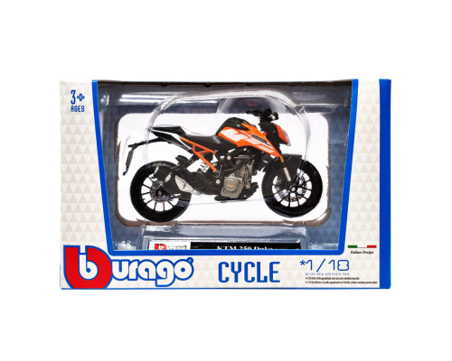 Дитяча модель Мотоцикла "KTM 250 Duke" Bburago 18-51030-4 масштаб 1:18
