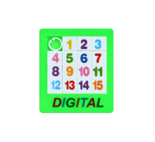 Логическая игра "Пятнашки" 1376-B(Green) от 1 до 15 зеленый