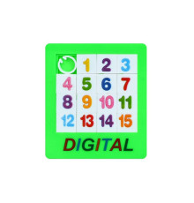 Логічна гра "П'ятнашки" 1376-B(Green) від 1 до 15 зелений