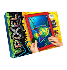 Набір для творчості "Мозаїка Піксель: Риба" РМ-01-09, 21х29,7 см, рамка в наборі