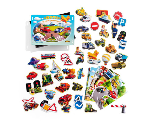 Настольная развивающая игра "Лото: транспорт" Ubumblebees (ПСФ082) PSF082, 52 фигурные фишки