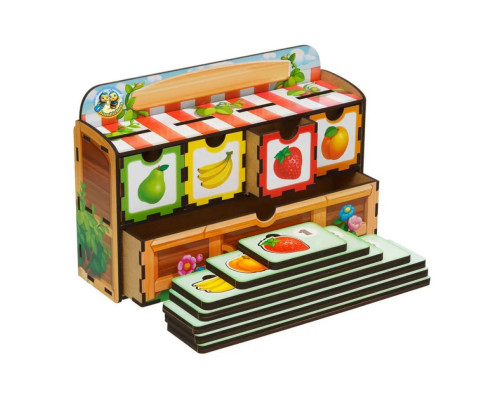 Деревянная настольная игра "Счет -2" Ubumblebees (ПСД070) PSD070 сортер-комодик