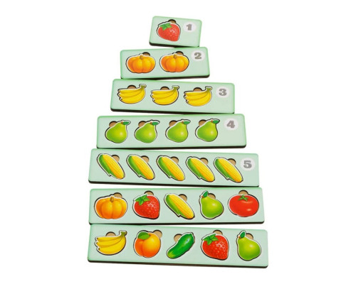 Деревянная настольная игра "Счет -2" Ubumblebees (ПСД070) PSD070 сортер-комодик