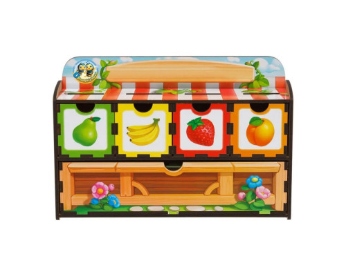 Деревянная настольная игра "Счет -2" Ubumblebees (ПСД070) PSD070 сортер-комодик