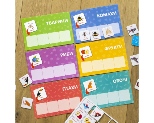 Дитячі логічні ігри "Підбирай за змістом" 918003, 24 картки укр. мовою
