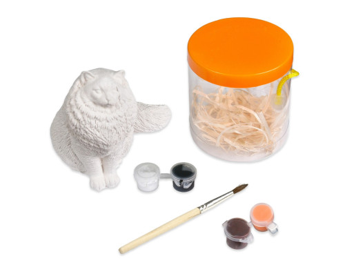 Детский набор для творчества раскраска гипсовой фигурки "Котик" 30943