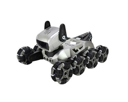 Детская игрушка на радиоуправлении "Собака" 1028(Silver) световые и звуковые эффекты