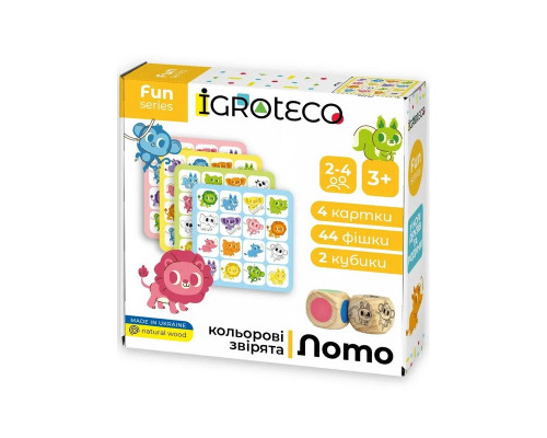 Детская настольная игра Умное Лото "Цветные зверьки" 900804