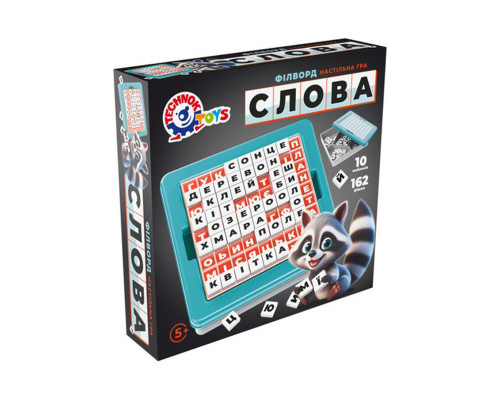 Детская развивающая игра филворд "Слова" 2963TXK 162 фишки, 10 шаблонов