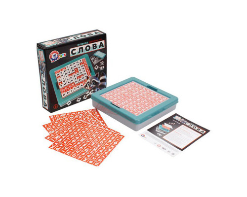 Детская развивающая игра филворд "Слова" 2963TXK 162 фишки, 10 шаблонов