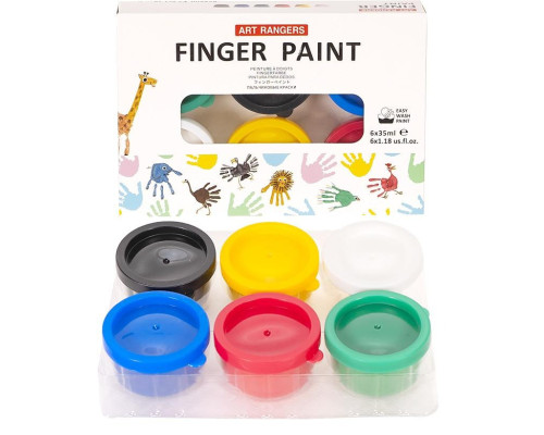 Гуаш пальчикова 6 кольорів Bambi RFC0635-2, 35 мл