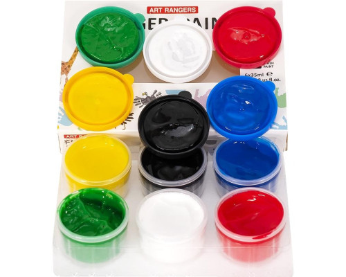 Гуаш пальчикова 6 кольорів Bambi RFC0635-2, 35 мл