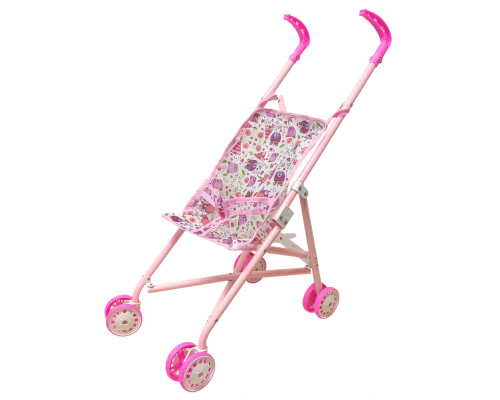 Дитяча колясочка для ляльок «Звірята» 9302 W-18 прогулянкова, складна