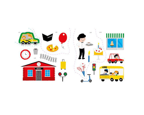 Розвиваюча книжка Мої перші слова У місті 1829006 з наклейками