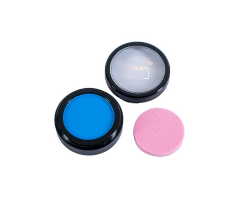 Дитяча пудрова крейда для волосся T11916 зі спонжем, блакитна