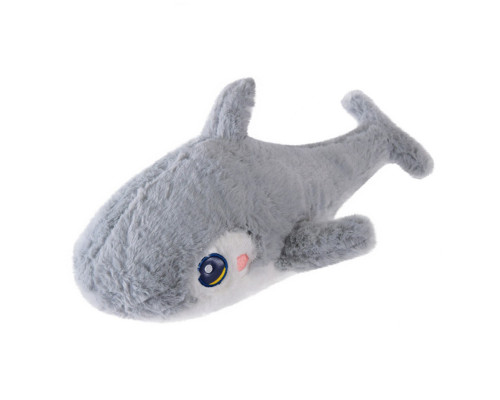 Детская мягкая игрушка "Акула" K15248(Grey) серый, размер 45 см